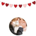 thumbnail image 2 of Valentines Decoration Valentines Day Garland Felt Heart Garland Banner for Mantle Wall Party Decorations Hanging Hearts Decor for Valentine Decors Short Red 3.5 In, 2 of 5