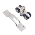 thumbnail image 1 of Folding Sliding Door Hardware Kit, Barn Doors Aluminum Alloy Track Sliding Door Hanging Wheel Mute Universal Lifting Wheel ,Long Lasting, 1 of 7