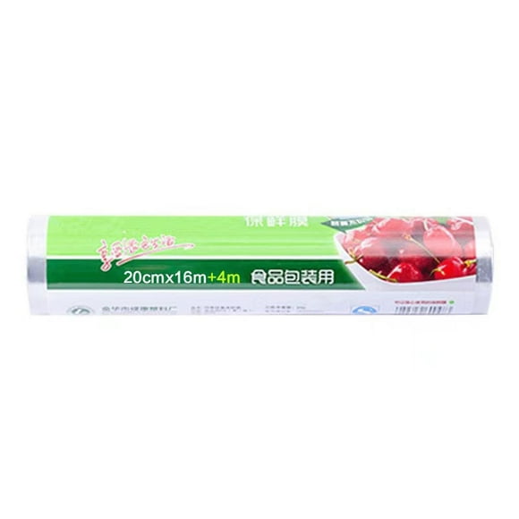 nipocaio Plastic Wrap with Slide Cutter Foot Roll Cling Wrap for Food BPA-Free Microwave-Safe Kitchens Quick Cut Food Service Film