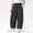 01 Black, variant on Kids Light Color Casual Wide Leg Pants Elastic Waist With Pockets For Summer Playground，Size 1-15