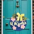 thumbnail image 4 of Letrero colgante de puerta de madera de bienvenida de primavera, decoración de porche de letrero de bienvenida, colgador de puerta de letrero de, 4 of 7
