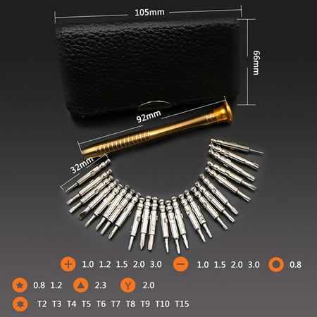 

SKBEY Flip Out Screwdriver Charger Flat Screwdriver Set Mini Glasses Screwdriver Vintage Persimmon Driver 25 PC Small Mini Precision Screwdriver Set Watch Jewelry Electronic Tool