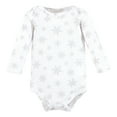 thumbnail image 3 of Hudson Baby Girls Thermal Long Sleeve Bodysuits, Snowflake, 0-3 Months, 3 of 7