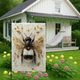 thumbnail image 6 of Spring Bumble Bees Garden Flags 12x18 Inch Double Sided for Outside, Luxury Relief Leaf Pattern Standard Canvas House Flags, Insect Front Yard Backyard Lawn Flags, 6 of 6