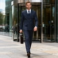 thumbnail image 2 of Cloudstyle Men's Slim Fit Double-Breasted Suit Set - 5-Pocket Jacket + 4-Pocket Trousers for Business Casual | Colorfast Office Wear, 2 of 15