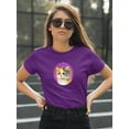 thumbnail image 2 of Wide Open Eyes Cat T-Shirt Women -Kayomi Harai Designs, Female x-Large, 2 of 4