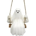 thumbnail image 7 of Halloween Cute Swing Ghost, Swing Ghost Statue Outdoor Halloween Decor, Resin Ghost Figurine, Resin Swing White Ghost Statue, Funny Halloween Hanging Swing Ornaments for Garden Patio Lawn Yard (1pcs), 7 of 7