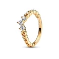 thumbnail image 3 of 2022 New Gold Plated Silver Ring Zircon Sparkling Princess Wishbone Heart Ring Women Original Ring Fine Jewelry, 3 of 6