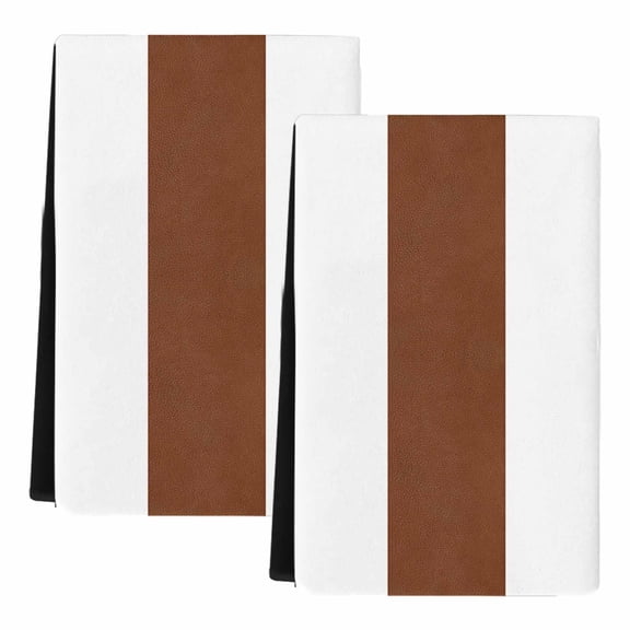 Dish Towels, Boho Stripe Absorbent Kitchen Towels 2 PCS, Bohemian Brown Black White Microfiber Hand Towels Dish Cloths Tea Towels for Home Bathroom Cleaning Drying,18X28-Inch,