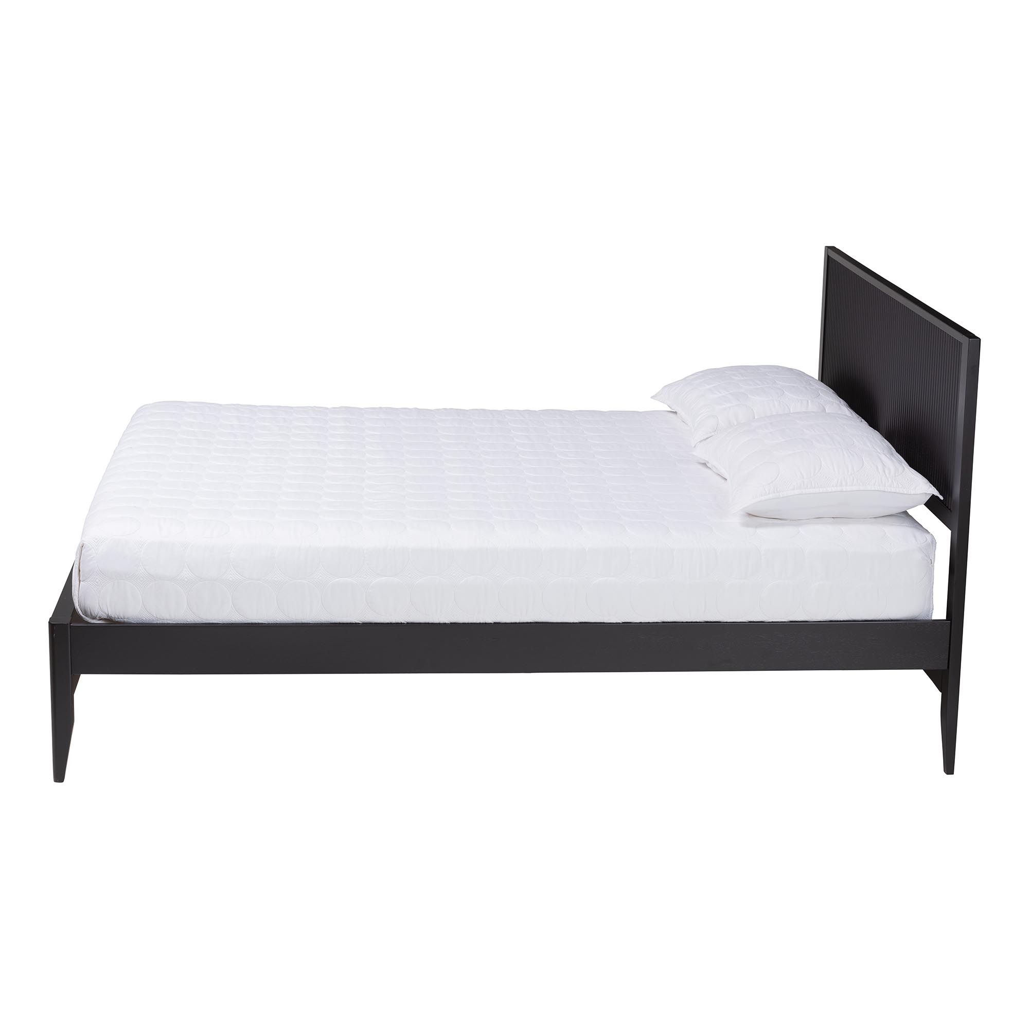 Baxton Studio Primrose Mid-Century Platform Bed, Queen, Black