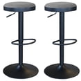 thumbnail image 3 of AmeriHome Backless Bar Stool Set Adjustable Height with Grey Polyester Fabric Seat Material, 3 of 5