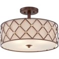 thumbnail image 2 of Quoizel Brown Lattice Large Semi Flush Mount in Copper Canyon, 2 of 3