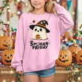 thumbnail image 2 of Towmus Girl Sweatshirts Halloween Ghost Cute Print Shirt Long Sleeve Pullover 6-12 Years Fall Tops, 2 of 5