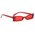 thumbnail image 1 of Gafas de sol pequeñas en negrita retro vintage para mujer para marco estrecho de Lady Fashion Claro rojo-rojo Sunnimix Gafas de sol vintage para mujer, 1 of 6