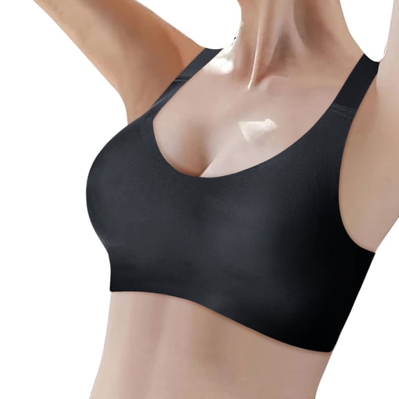 Women's Comfortable Large Thin Bra - No Steel Ring, Side Support, Beauty Back Design, Breathable for All Seasons