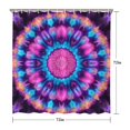 thumbnail image 5 of Colorful Tie Dye Mandala Pattern Shower Curtain 72"x72" ,Bathroom Decorative Shower Curtains Set with 12 Hooks,Modern Waterproof Washable Shower Curtain, 5 of 6