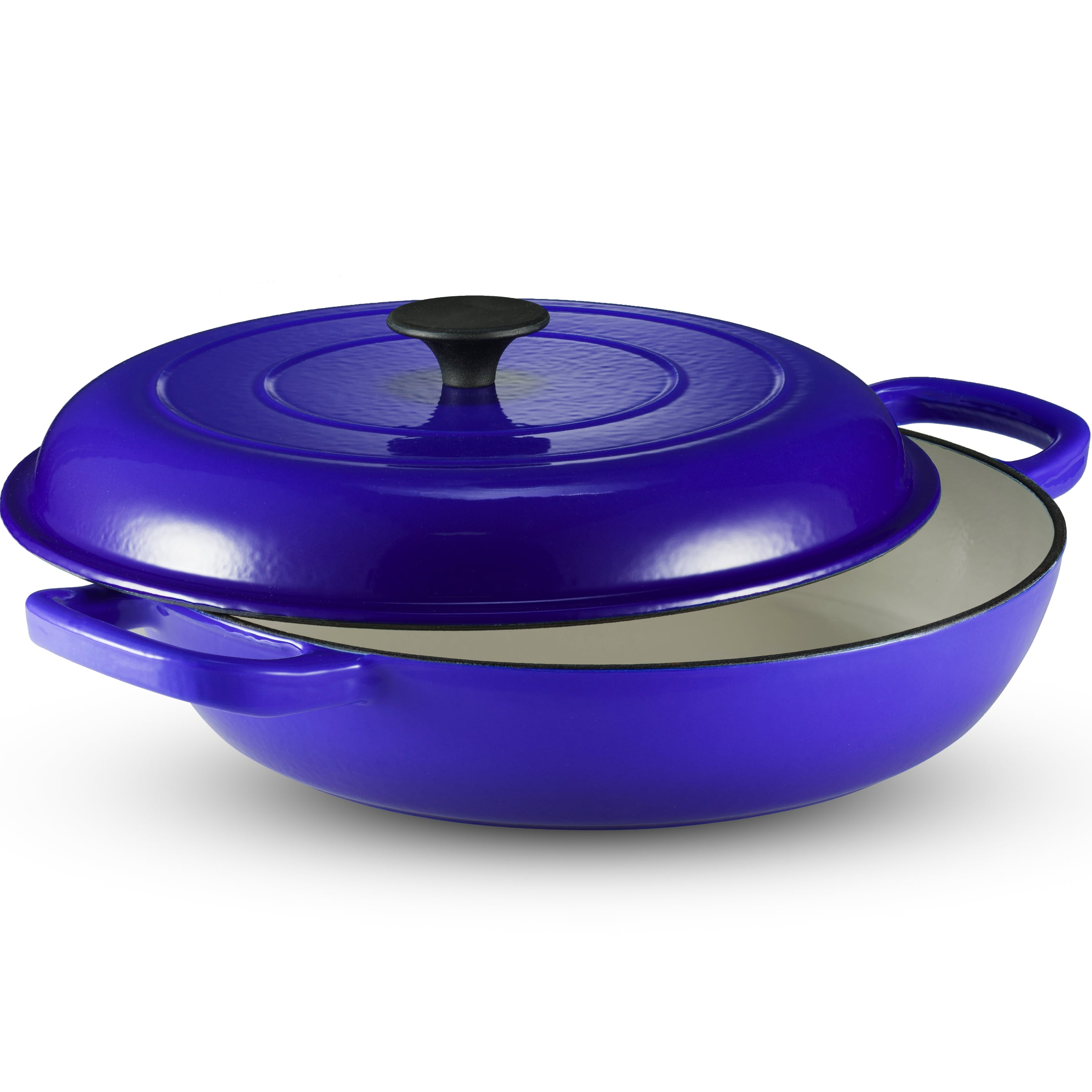 enameled cast iron casserole with lid