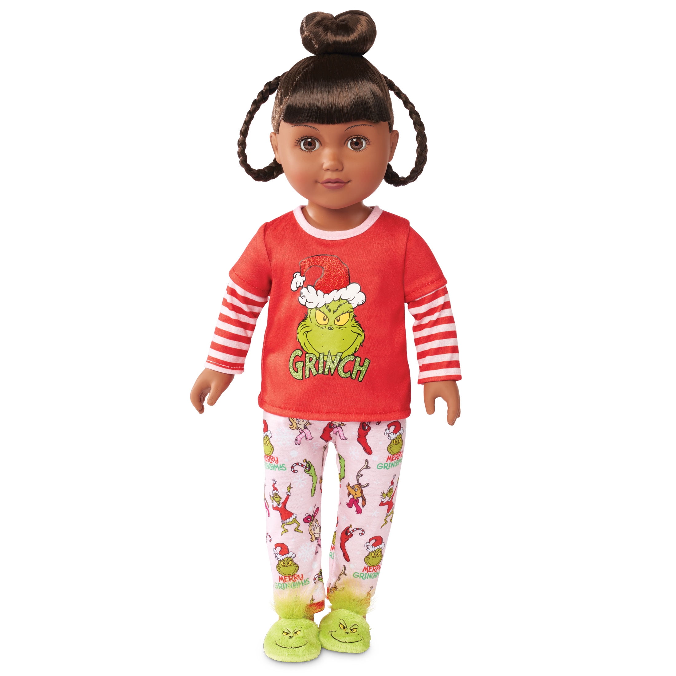 My Life As Poseable Grinch Sleepover 18 Inch Doll Brunette Hair Brown