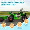 thumbnail image 5 of Aosom Kids ATV Quad Car with Back Trailer, Green, 5 of 9
