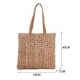 thumbnail image 3 of Bolsa de mano tejido de paja a la moda para mujer, de mensajero informal de gran capacidad para mujer Ndcxsfigh Para Estrenar, 3 of 9