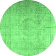 thumbnail image 1 of Ahgly Company Indoor Round Persian Emerald Green Traditional Area Rugs, 7' Round, 1 of 4