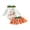 Orange, variant on Loicainy Infant Baby Girl Halloween Clothes Set 3 6 9 12 18 Months Print Long Sleeve Romper Tulle Skirt Headband 3 Pcs Outfits