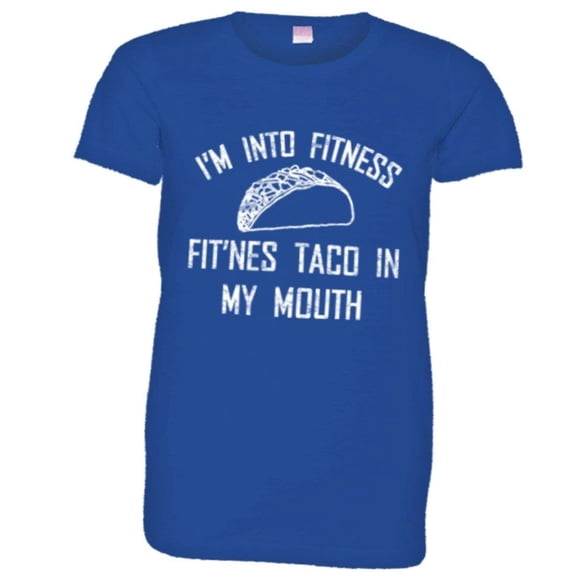 PleaseMeTees™ Womens Fitness Fit This Taco Into My Mouth Distressed HQ Tee
