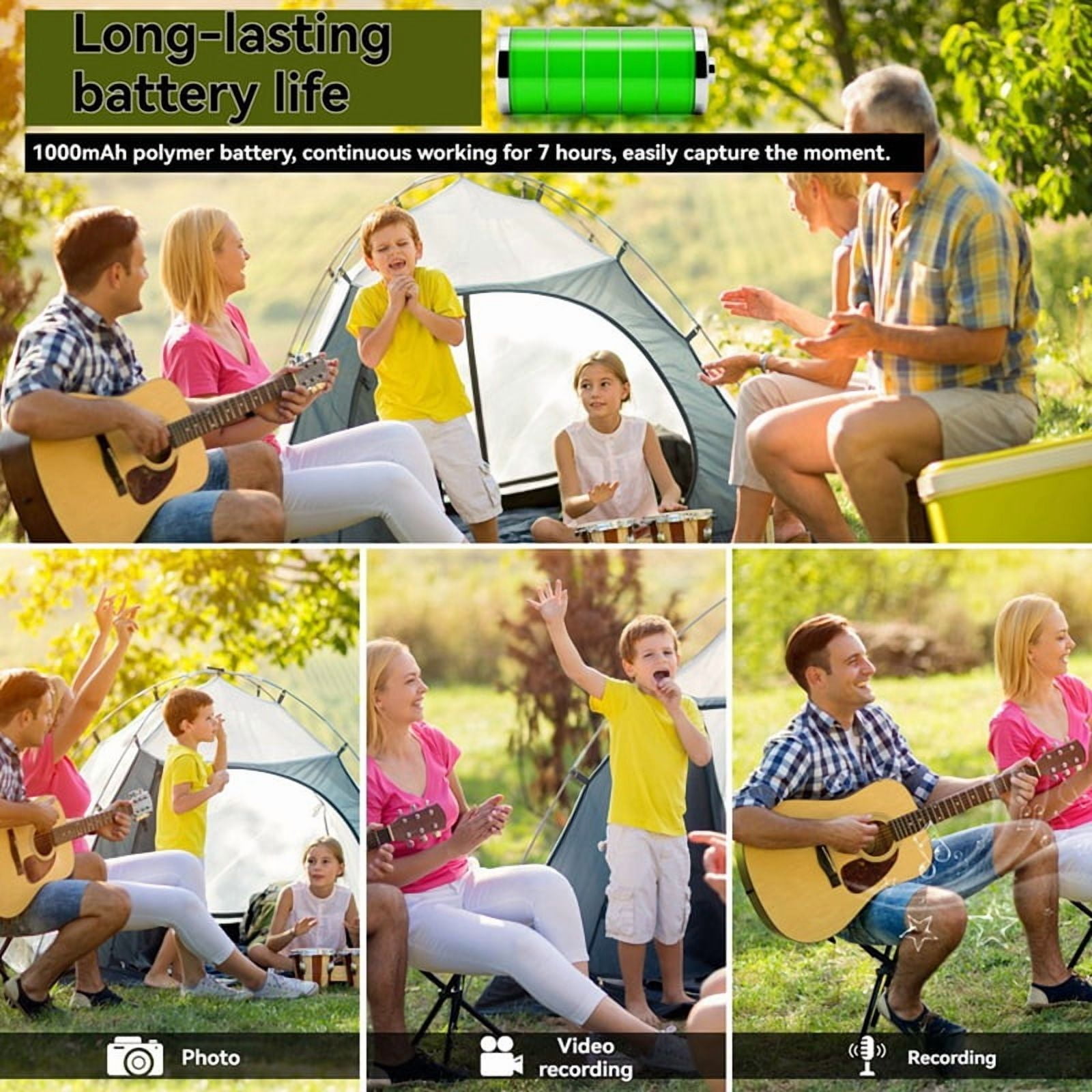 Wifi Mini Camera 4K HD Digital Video Recorder 180° Rotatable Lens Portable Action Camera Recorder 64G