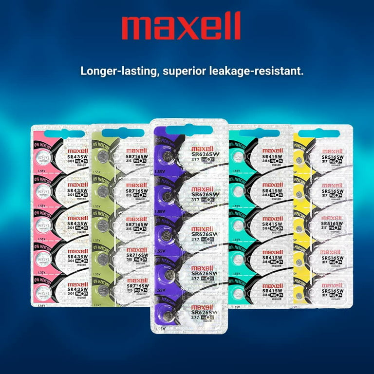 20 Maxell 377 376 SR626 AG4 LR626 LR66 606 SR66 177G4 Batteries
