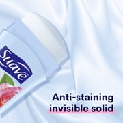 Suave Invisible Solid Antiperspirant Deodorant Aloe & Rose Water, Unisex, 2.6 oz