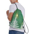 thumbnail image 3 of Easygdp Christmas Green Drawstring Backpack, Beach Sackpack, Travel Sackpack Lightweight for Sports, Gym, Travel, Swimming - Medium, 3 of 9