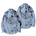 thumbnail image 3 of Camisas Hombre Manga Larga Camisa de hombre 3d Impresión digital Camisa de manga larga Calle al libre (Blue, 4XL), 3 of 4