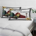 thumbnail image 3 of Farmhouse Rooster Pillow Covers, Linen Long Throw Pillow Case, Rustic Red Barn Windmill Sunflowers Holiday Pillow Protector Decorative Cushion Cover for Living Room/Bedroom 24" x 36", 3 of 8