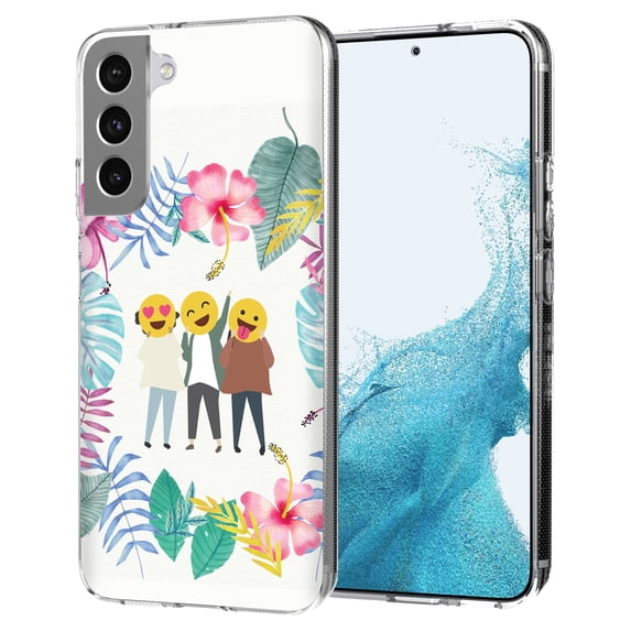 TalkingCase Thin Slim Case Compatible for Samsung Galaxy S22 5G, Icon Face Print, Lightweight, Flexible, Soft, USA