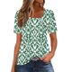 thumbnail image 1 of Usted Es Más Que una Camisa de Puntuación de Prueba, de Moda Casual Impreso Botón de Manga Corta Cuello en V para las Mujeres, 1 of 4