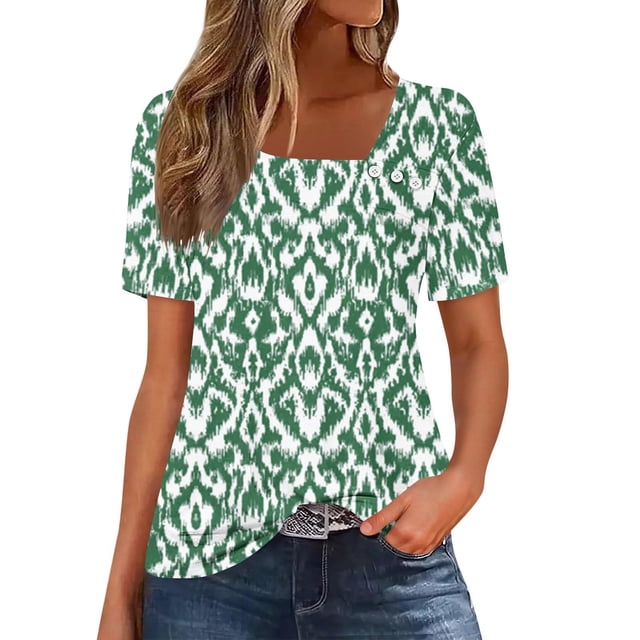 Usted Es Más Que una Camisa de Puntuación de Prueba, de Moda Casual Impreso Botón de Manga Corta Cuello en V para las Mujeres