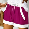thumbnail image 2 of XuJwPNcy Women's Summer Casual Shorts Drawstring High Waist Wide Leg Lounge Shorts with Pockets Beach Outfits, 2 of 5
