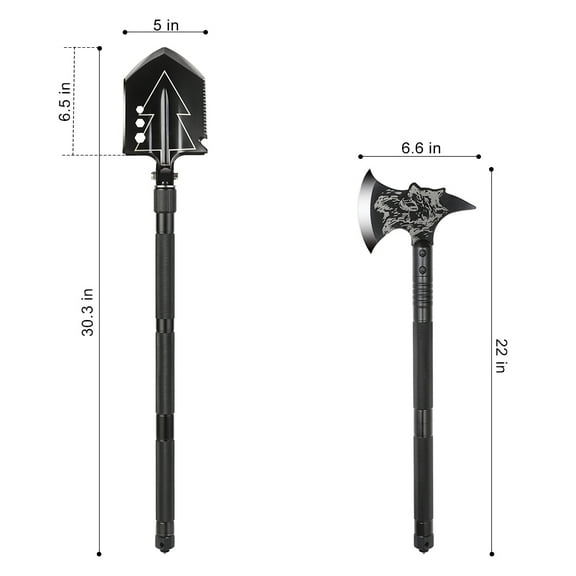 Camping Tool Set Axe Folding Shovel Knife Survival Outdoor Emergency Tools