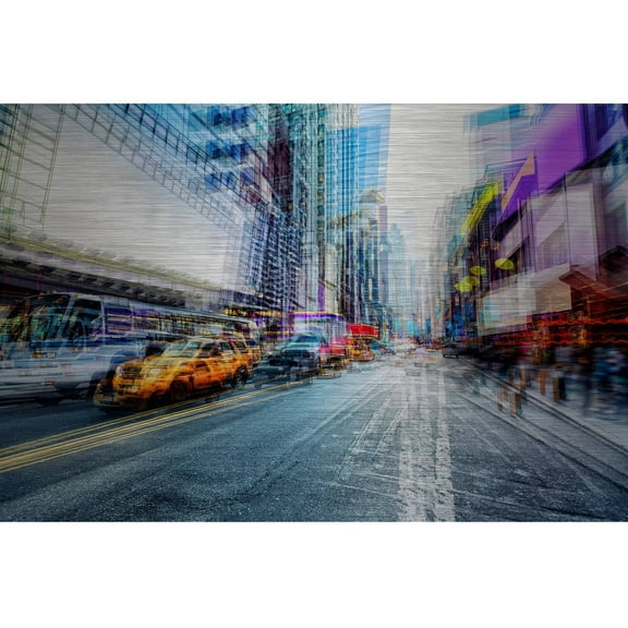 "Psychedelic" Painting Print on Brushed Aluminum