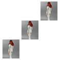 thumbnail image 3 of Tholdsy Mono de cuero PU blanco con ropa femenina a escala 1/6 con estampado negro Type1, 3 of 6