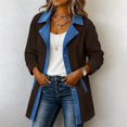 thumbnail image 5 of Denim Patchwork Jackets for Women Corduroy Shacket Shirts Long Sleeve Button Down Knit Blazer Denim Trimmed Sweater Jacket Casual Collared Workout Fall Fashion Outfits, 5 of 8