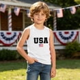 thumbnail image 6 of HBYJLZYG USA Flag Tank Top for Boys Girls, 4th of July Sleeveless Patriotic Shirt with American Flag Print, Independence Day Tee for Kids 3-15 Years, 6 of 8