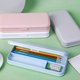 thumbnail image 2 of Macaron Pencil for Case Multifunctional Stationery Frosted PP Plastic Pencil Pen Storage Box Cosmetic Storage for Case O, 2 of 4