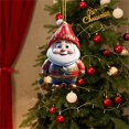 thumbnail image 3 of SUNSIOM Car Rearview Mirror Charms Cute Santa Snowman Hanging Decorations Small Christmas Tree Ornaments, 3 of 5