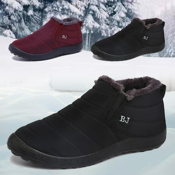 Avamo Womens Snow Boots Warm Ankle Booties Waterproof Comfortable Slip On Outdoor Lined Lining Winter Shoes