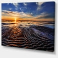thumbnail image 2 of Waves On the Sand During Sunset - Seashore Canvas Art Print, 2 of 4