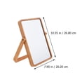 thumbnail image 4 of Shisuyan 1pc Wooden Desktop Cosmetic Mirror Rotatable Single-Sided Vanity Mirror, 4 of 8
