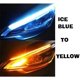 thumbnail image 1 of led drl Coche Luz De Circulación Diurna flexible Impermeable Tira Faros Delanteros Blanco Señal De Giro Luces Amarillas Flujo b, 1 of 4
