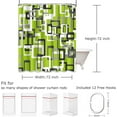 thumbnail image 6 of Shower Curtain Modern Lime Green Black Gray White 72"x72" Home Decor Waterproof Bath Bathroom Curtain Set with Hooks, 6 of 6