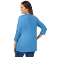 thumbnail image 2 of Woman Within Plus Size Perfect Three-Quarter Sleeve V-Neck Tee (Petite Available), 2 of 6